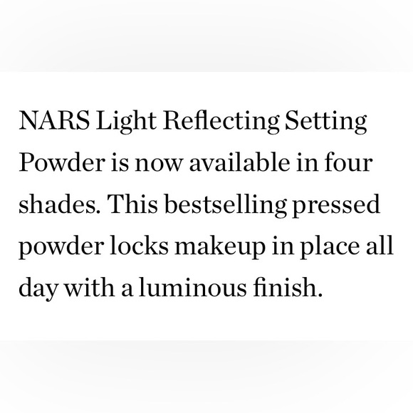 NARS Light Reflecting Pressed Setting Powder Translucent Crystal BEST SELLING - Picture 4 of 11